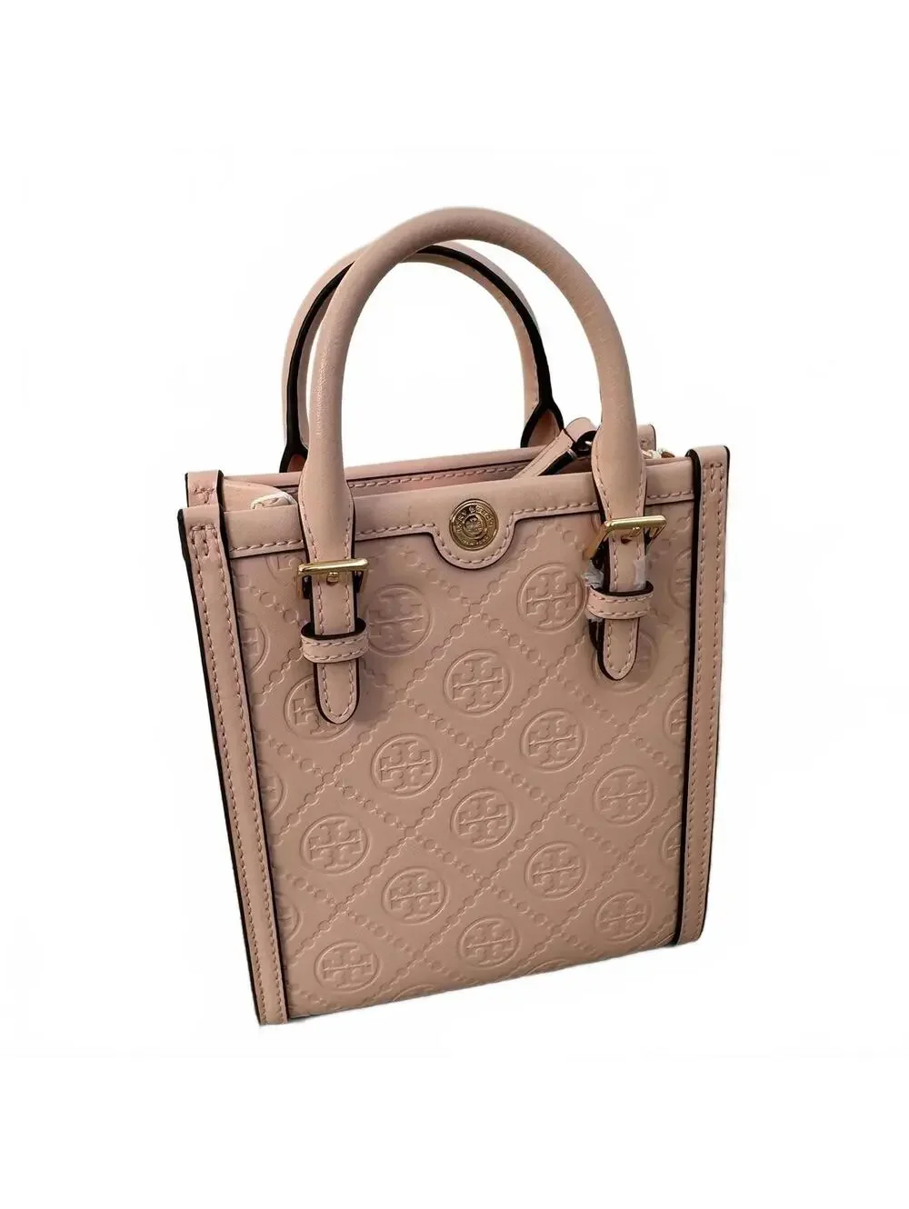 Tory Burch T Monogram Leather Mini Tote Bag BLUSH PINK